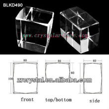 cristal blanc de haute qualité pour 3d laser ebgraving